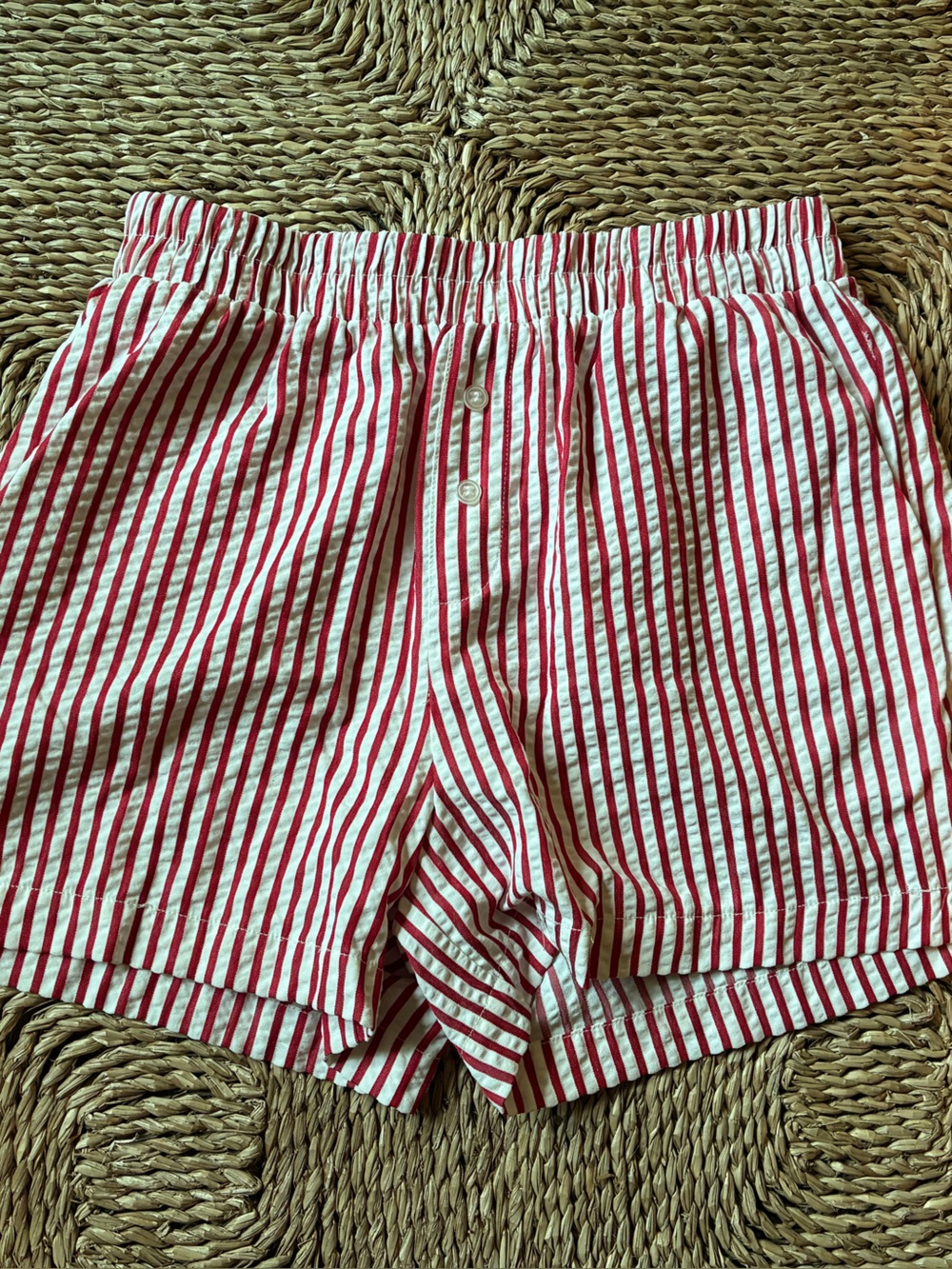 HG red and white striped boxer shorts